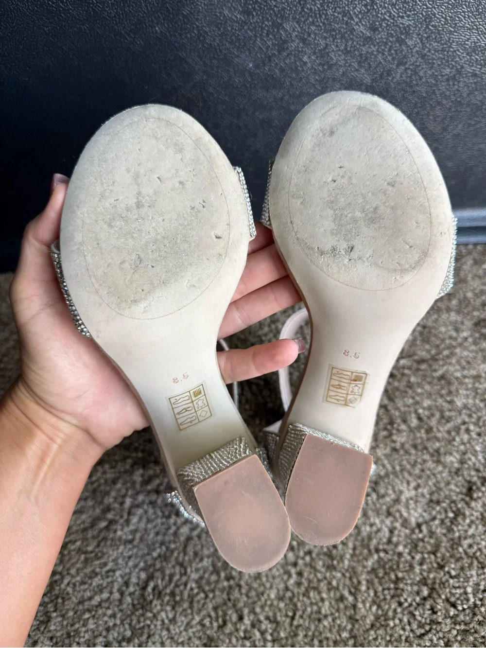Jeffrey Campbell Lindsay Champagne Heels Women’s Size 8.5